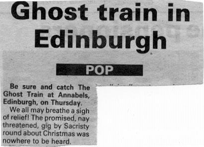 Ghost train in Edinburgh article