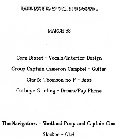 Darlingheart Tour Book March 1993